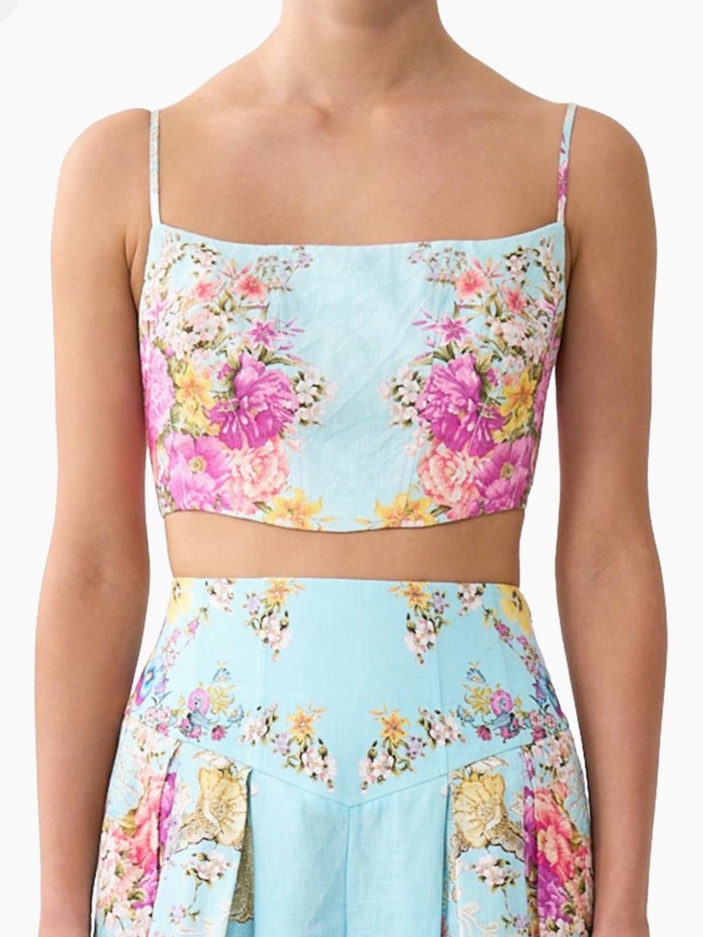 Camilla Bazaar Blooms Corset Crop Top